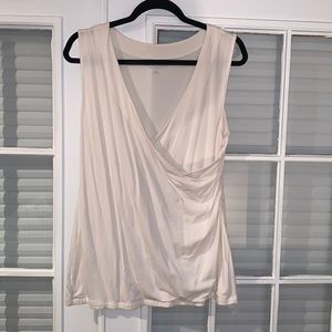 Soft Surroundings Sleeveless Top, size Large, White/Cream